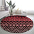 Maori Niho Taniwha Te Wheiao Round Carpet Terracotta - Polynesian Pride