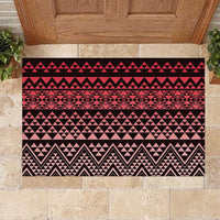 Maori Niho Taniwha Te Wheiao Rubber Doormat Terracotta - Polynesian Pride