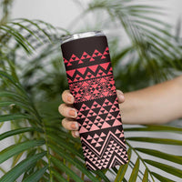 Maori Niho Taniwha Te Wheiao Skinny Tumbler Terracotta - Polynesian Pride