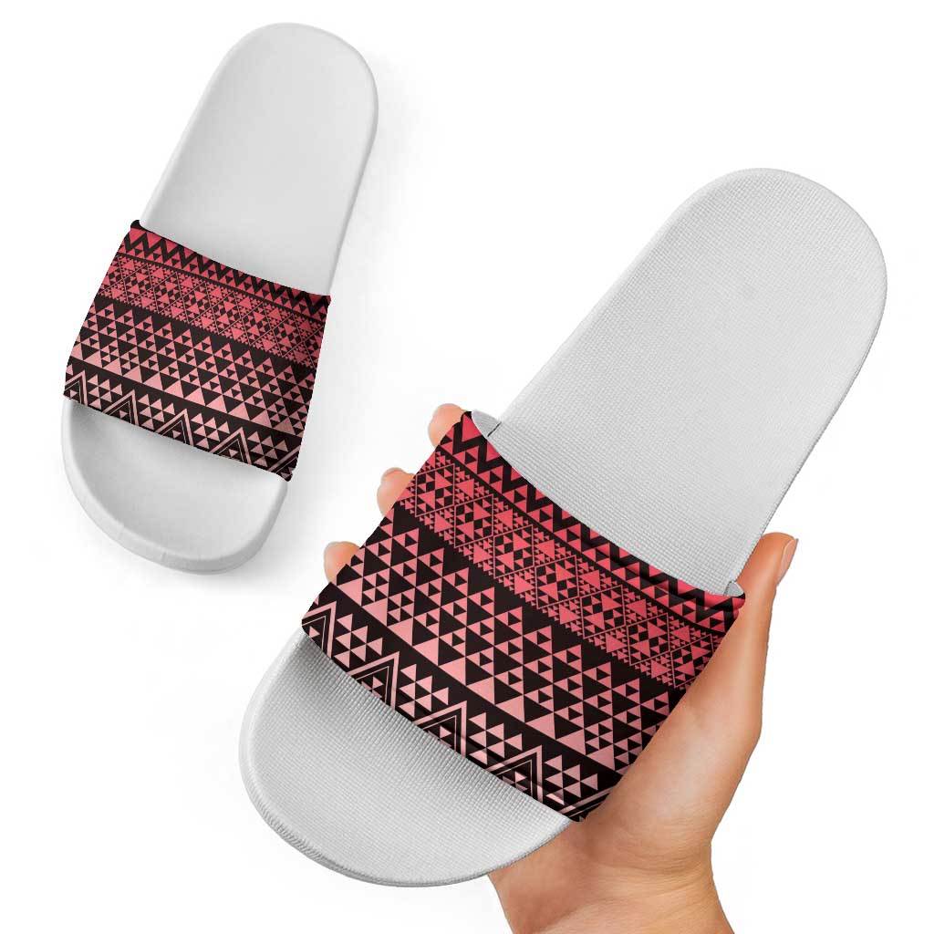 Maori Niho Taniwha Te Wheiao Slide Sandals Terracotta - Polynesian Pride
