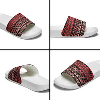 Maori Niho Taniwha Te Wheiao Slide Sandals Terracotta - Polynesian Pride