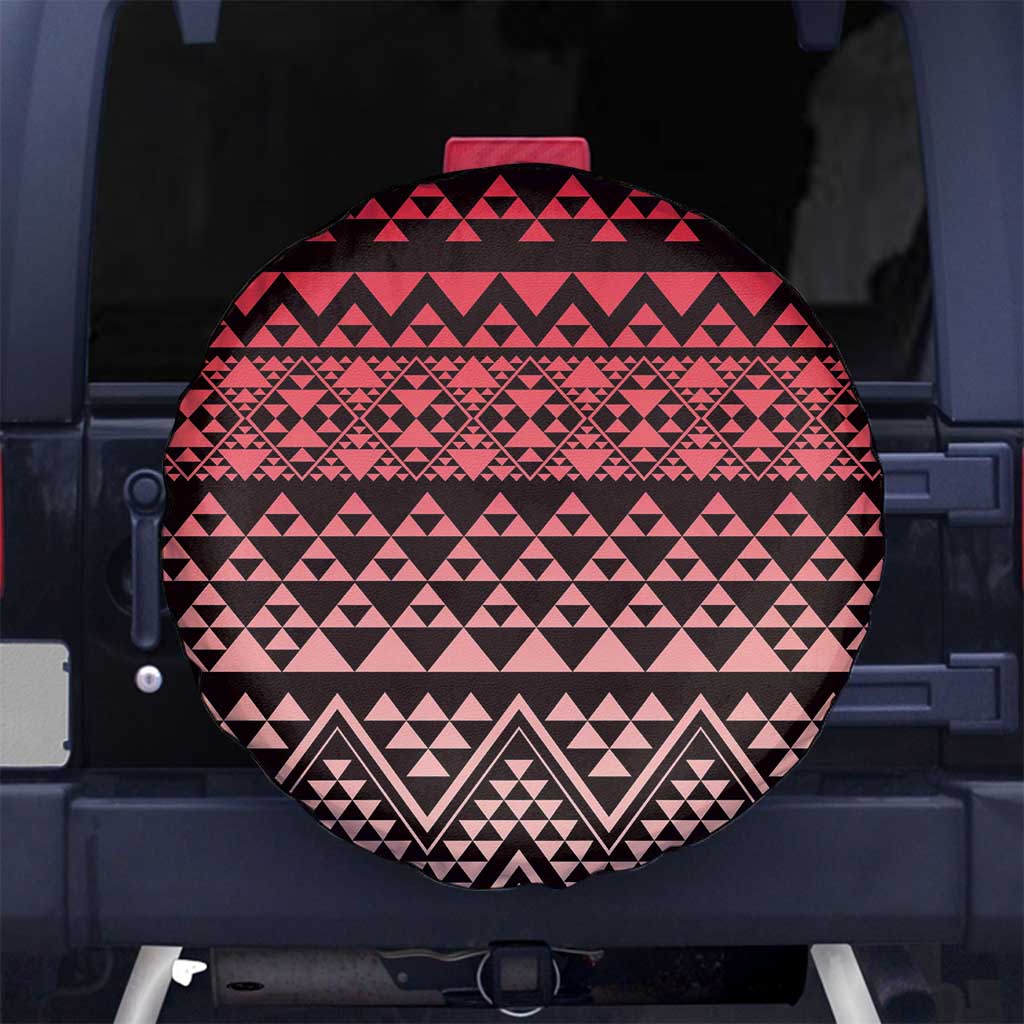 Maori Niho Taniwha Te Wheiao Spare Tire Cover Terracotta - Polynesian Pride