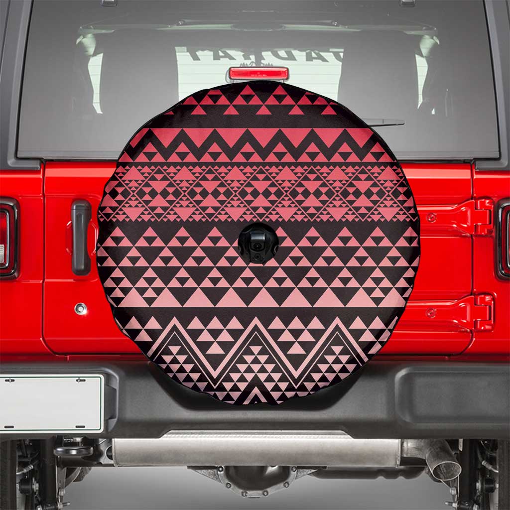 Maori Niho Taniwha Te Wheiao Spare Tire Cover Terracotta - Polynesian Pride