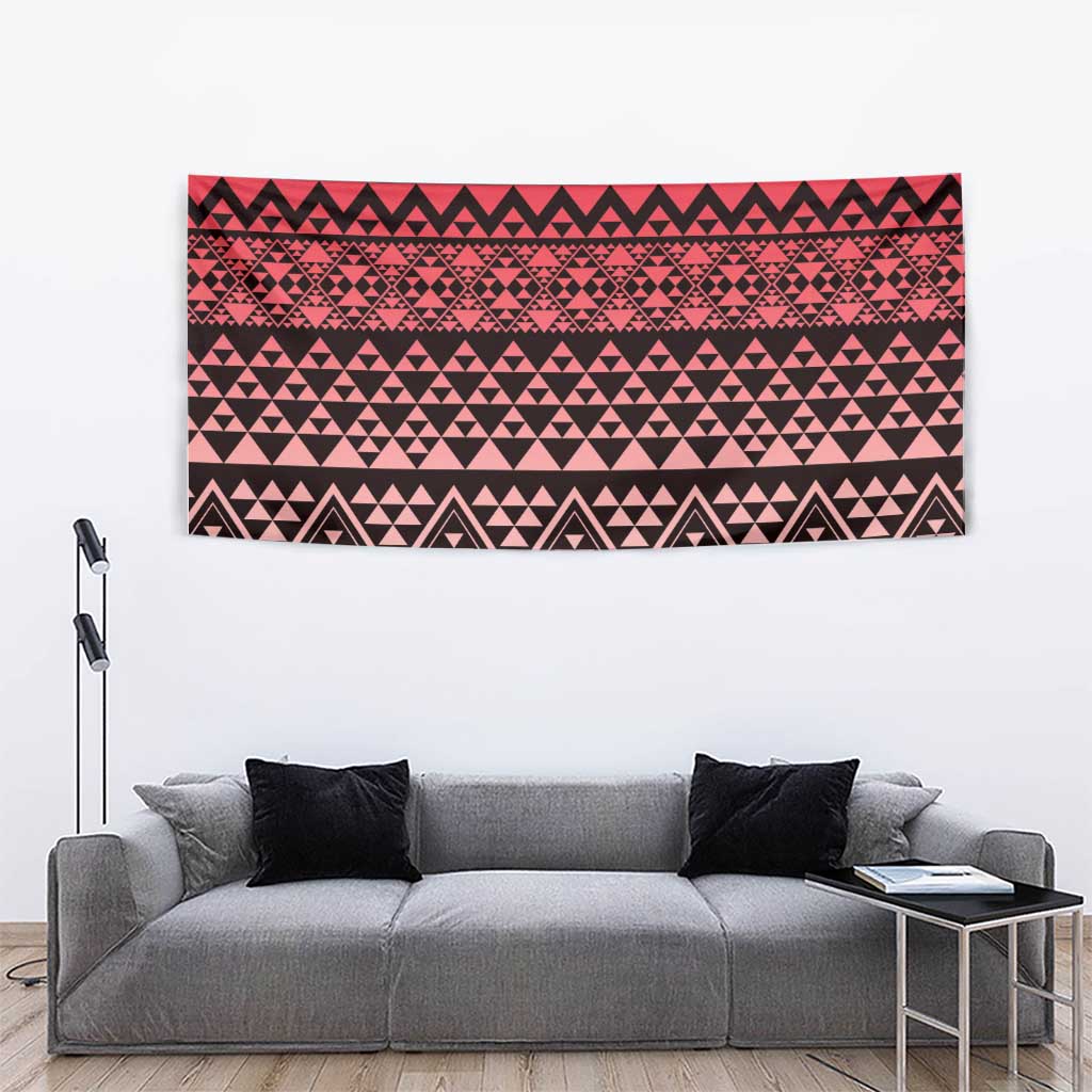 Maori Niho Taniwha Te Wheiao Tapestry Terracotta - Polynesian Pride