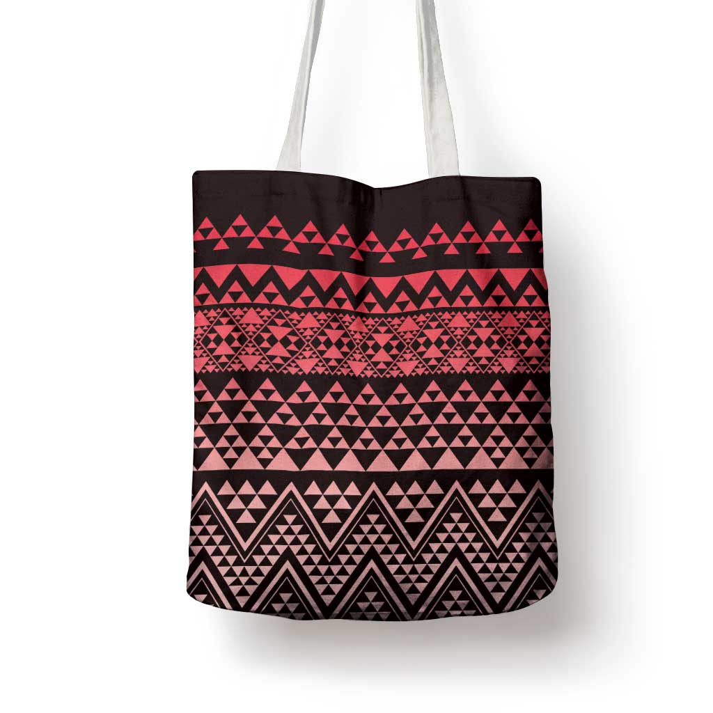 Maori Niho Taniwha Te Wheiao Tote Bag Terracotta - Polynesian Pride
