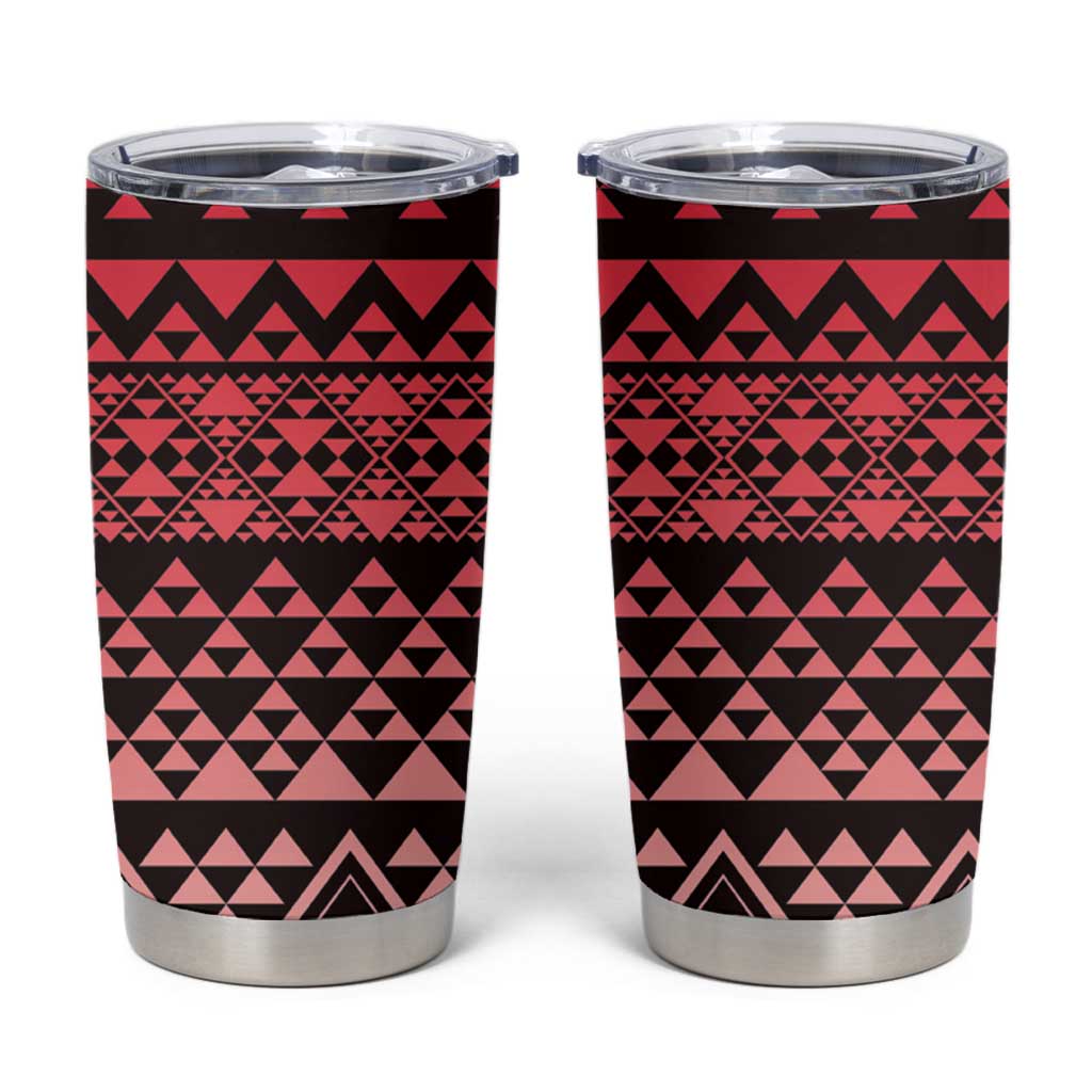 Maori Niho Taniwha Te Wheiao Tumbler Cup Terracotta - Polynesian Pride