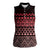 Maori Niho Taniwha Te Wheiao Women Sleeveless Polo Shirt Terracotta - Polynesian Pride