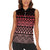Maori Niho Taniwha Te Wheiao Women Sleeveless Polo Shirt Terracotta - Polynesian Pride
