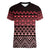 Maori Niho Taniwha Te Wheiao Women V-Neck T-Shirt Terracotta - Polynesian Pride