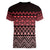 Maori Niho Taniwha Te Wheiao Women V-Neck T-Shirt Terracotta - Polynesian Pride