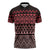 Maori Niho Taniwha Te Wheiao Zipper Polo Shirt Terracotta - Polynesian Pride