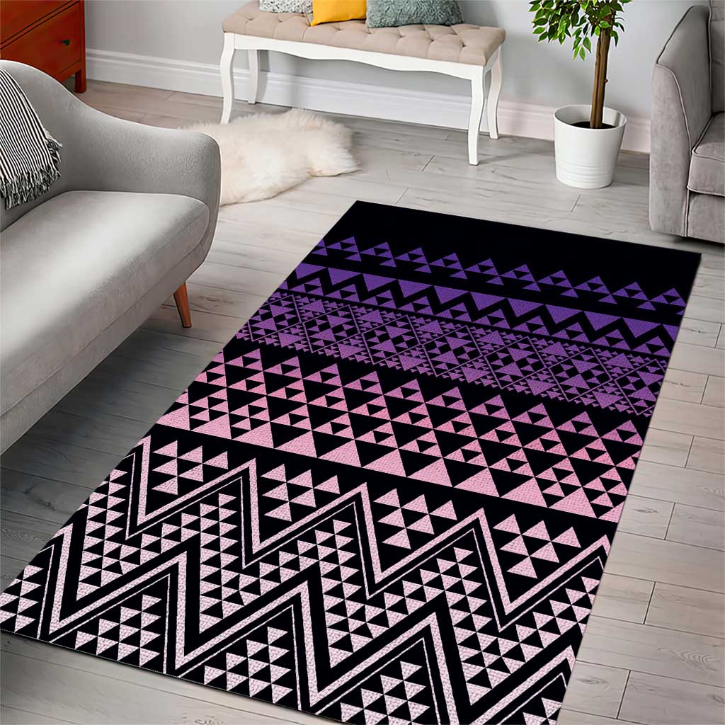 Maori Niho Taniwha Te Wheiao Area Rug Waiporoporo - Polynesian Pride
