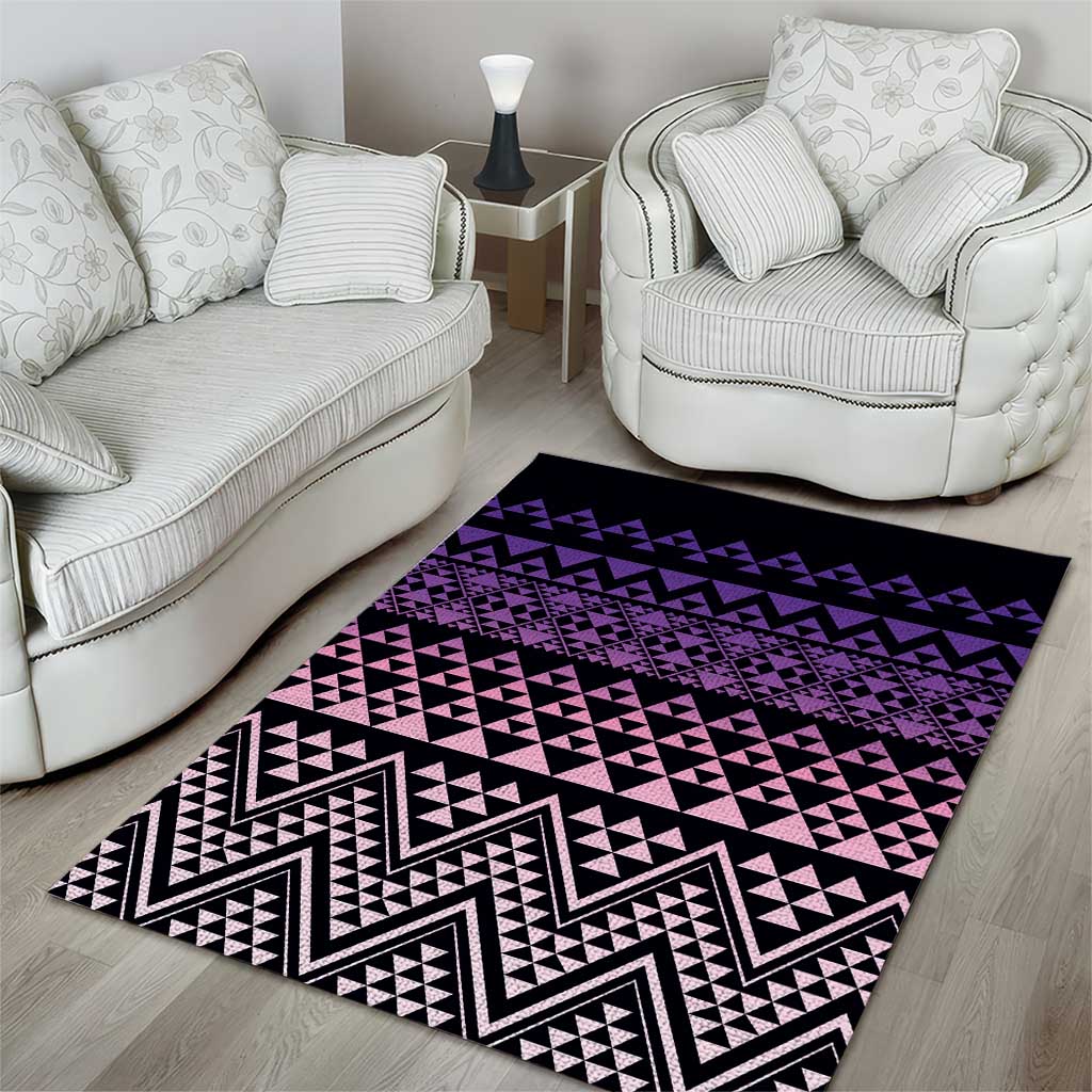 Maori Niho Taniwha Te Wheiao Area Rug Waiporoporo - Polynesian Pride