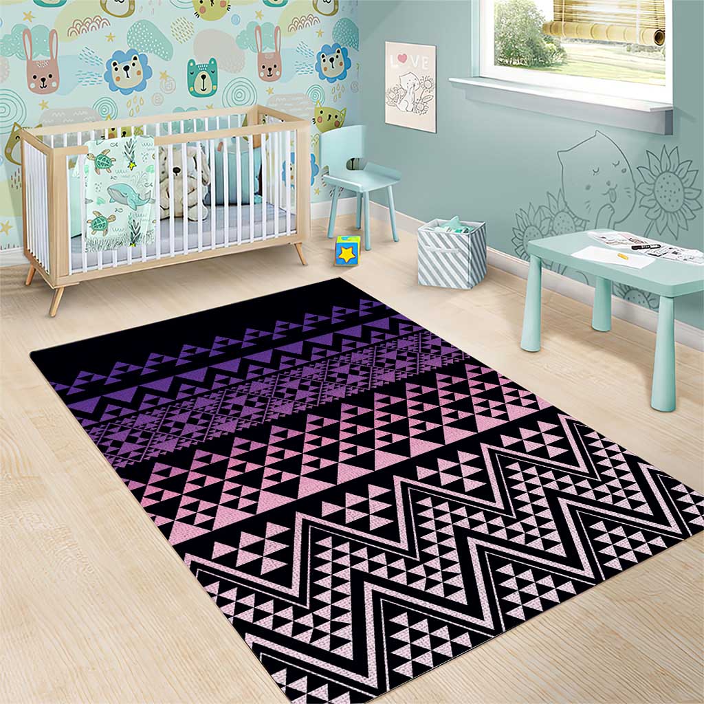 Maori Niho Taniwha Te Wheiao Area Rug Waiporoporo - Polynesian Pride