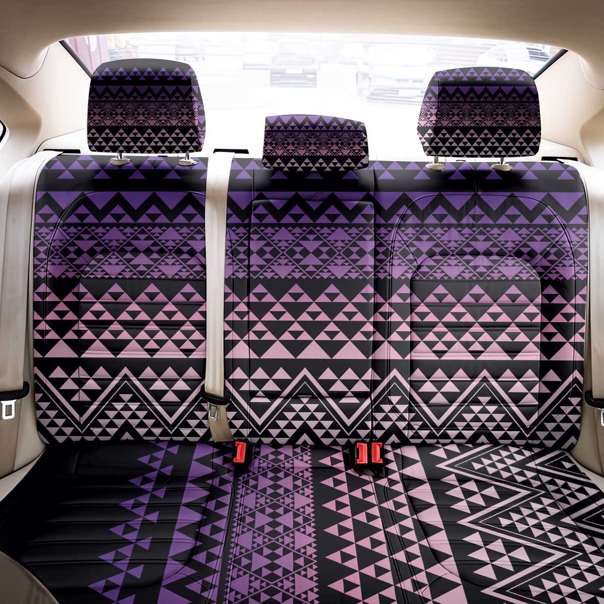 Maori Niho Taniwha Te Wheiao Back Car Seat Cover Waiporoporo - Polynesian Pride