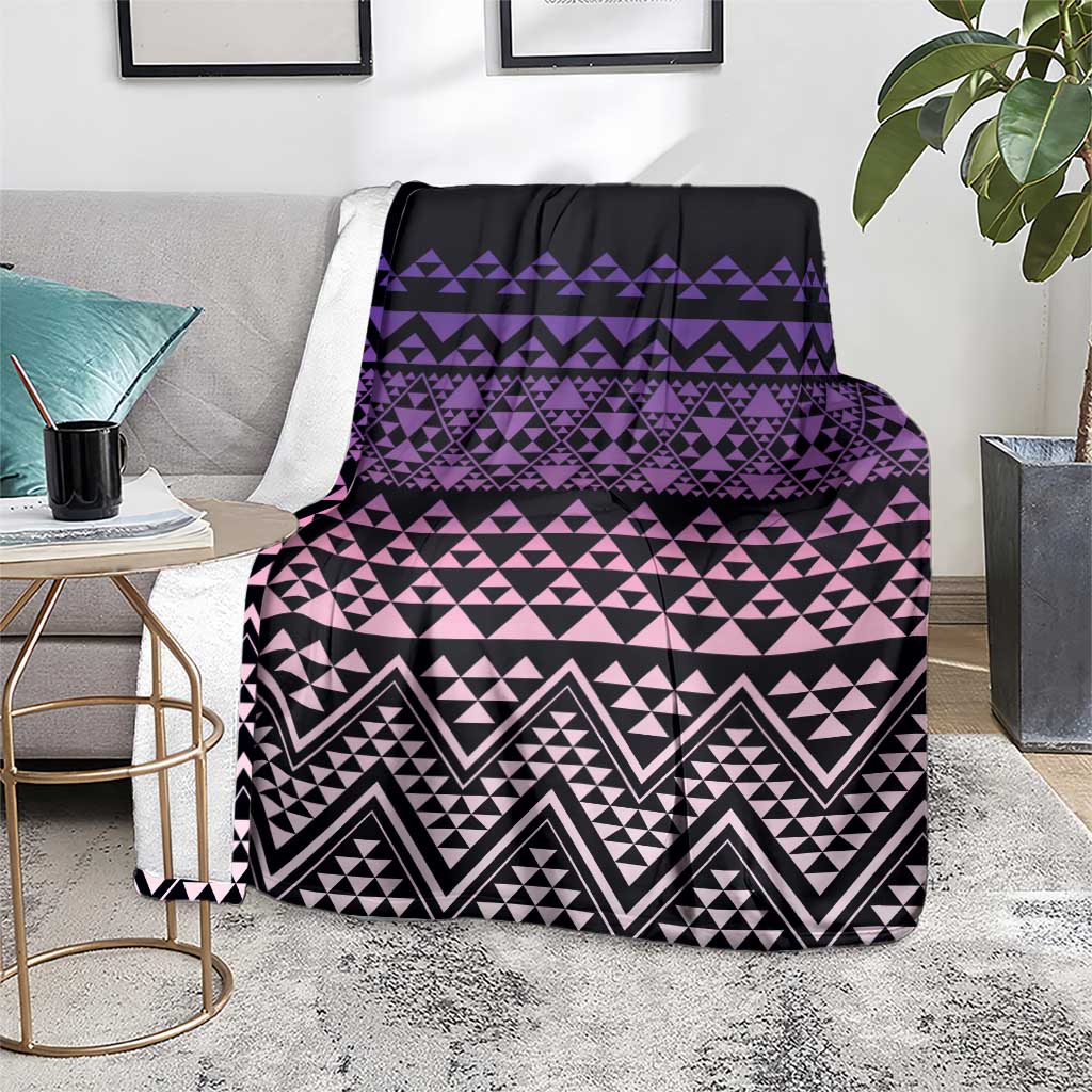 Maori Niho Taniwha Te Wheiao Blanket Waiporoporo - Polynesian Pride