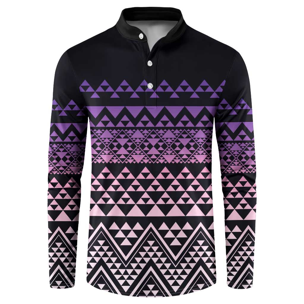 Maori Niho Taniwha Te Wheiao Button Sweatshirt Waiporoporo - Polynesian Pride