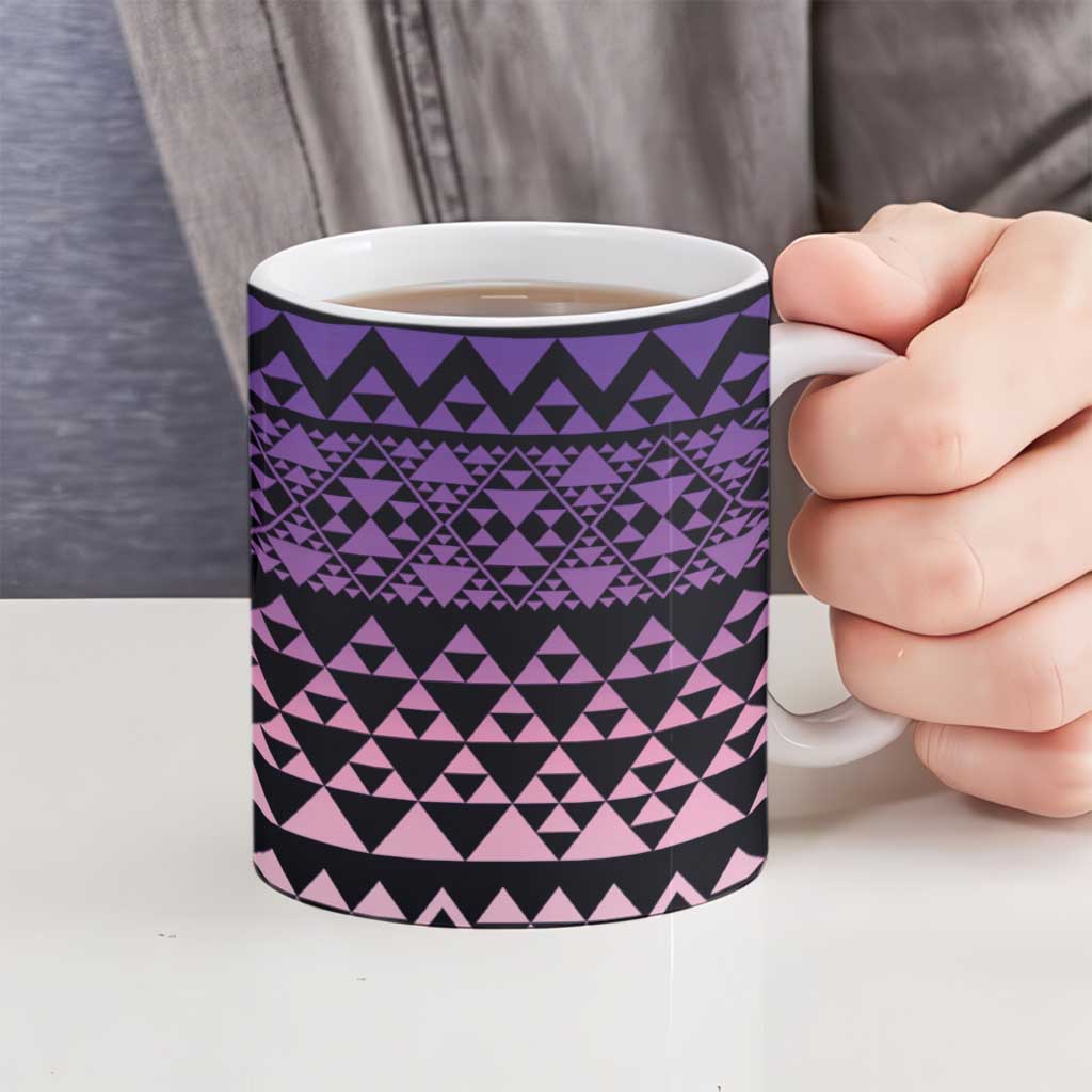 Maori Niho Taniwha Te Wheiao Ceramic Mug Waiporoporo - Polynesian Pride