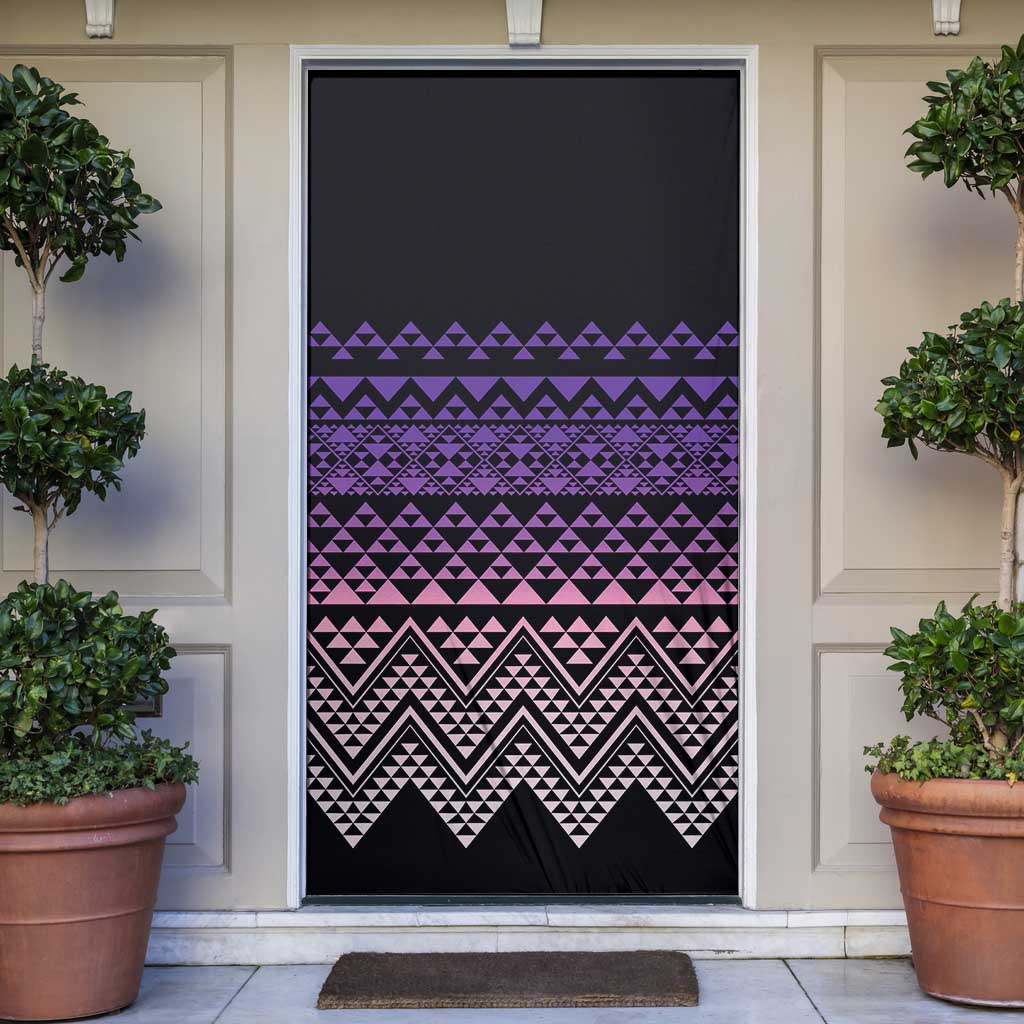 Maori Niho Taniwha Te Wheiao Door Cover Waiporoporo - Polynesian Pride