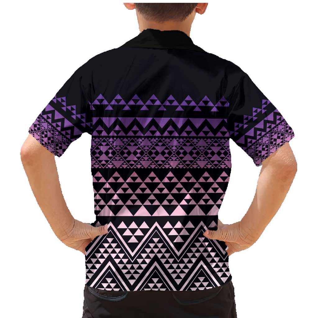 Maori Niho Taniwha Te Wheiao Family Matching Mermaid Dress and Hawaiian Shirt Waiporoporo LT7 - Polynesian Pride