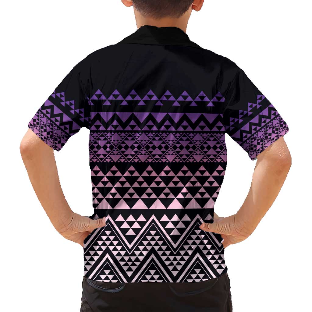 Maori Niho Taniwha Te Wheiao Family Matching Short Sleeve Bodycon Dress and Hawaiian Shirt Waiporoporo LT7 - Polynesian Pride