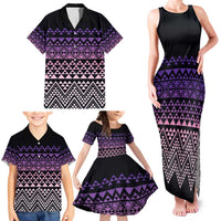 Maori Niho Taniwha Te Wheiao Family Matching Tank Maxi Dress and Hawaiian Shirt Waiporoporo LT7 - Polynesian Pride