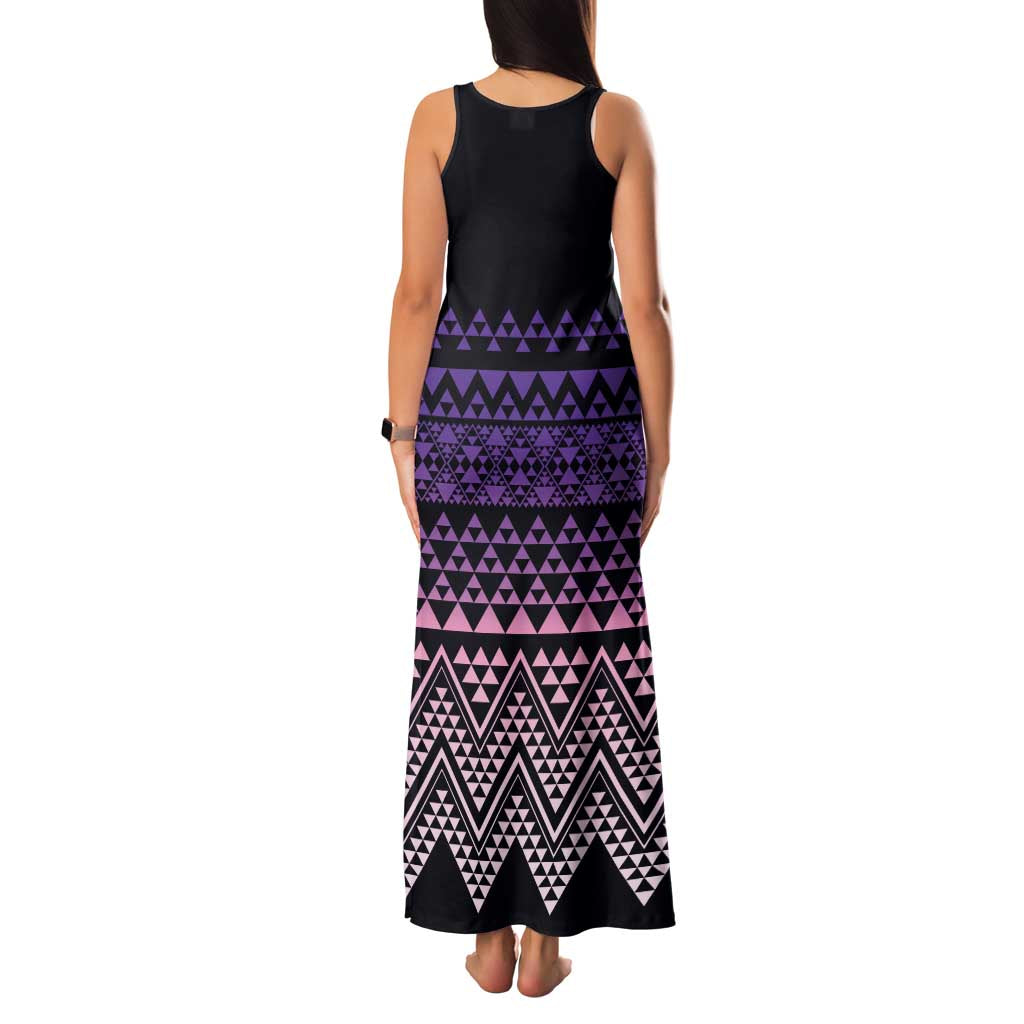 Maori Niho Taniwha Te Wheiao Family Matching Tank Maxi Dress and Hawaiian Shirt Waiporoporo LT7 - Polynesian Pride