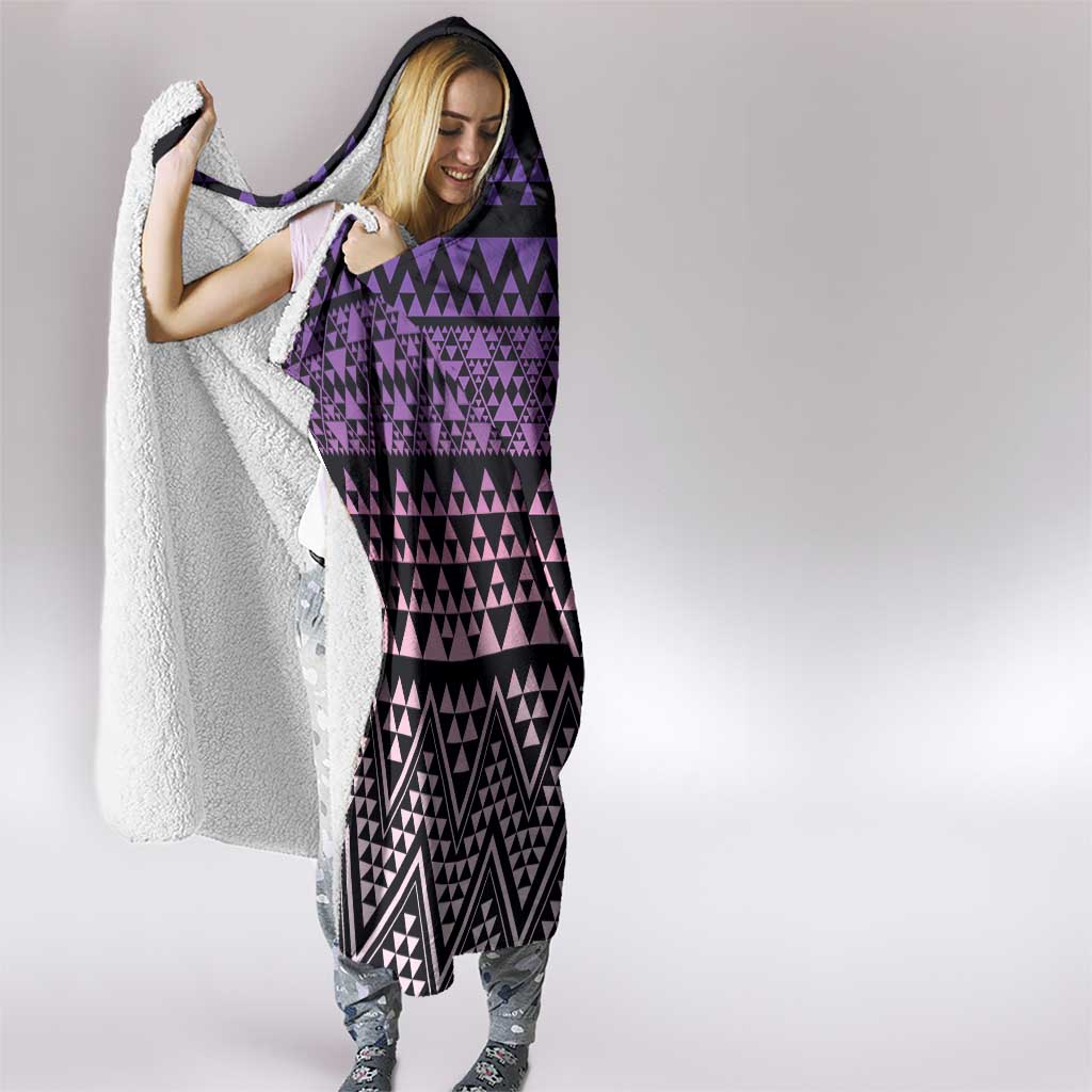 Maori Niho Taniwha Te Wheiao Hooded Blanket Waiporoporo - Polynesian Pride