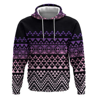 Maori Niho Taniwha Te Wheiao Hoodie Waiporoporo - Polynesian Pride