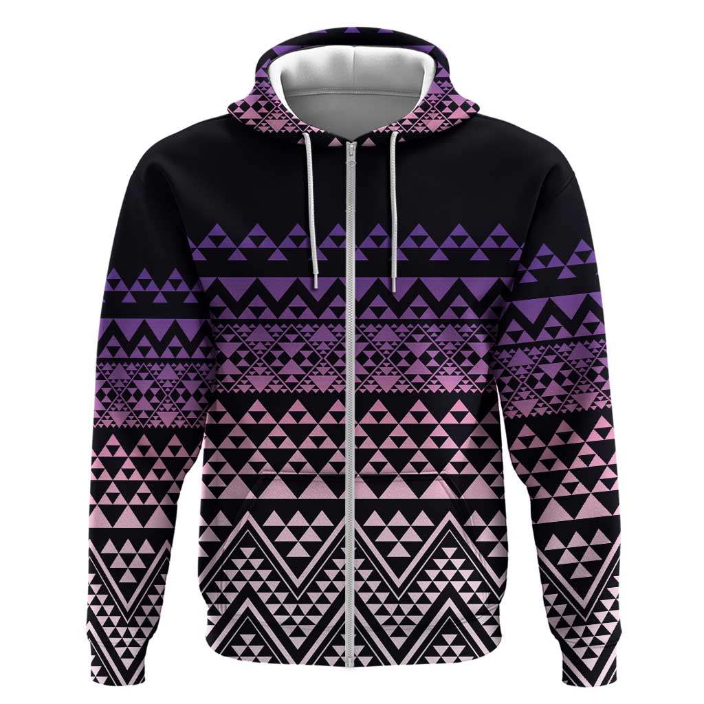Maori Niho Taniwha Te Wheiao Hoodie Waiporoporo - Polynesian Pride