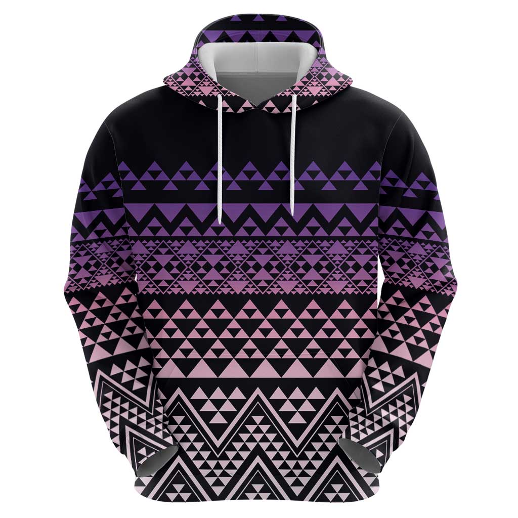 Maori Niho Taniwha Te Wheiao Hoodie Waiporoporo - Polynesian Pride