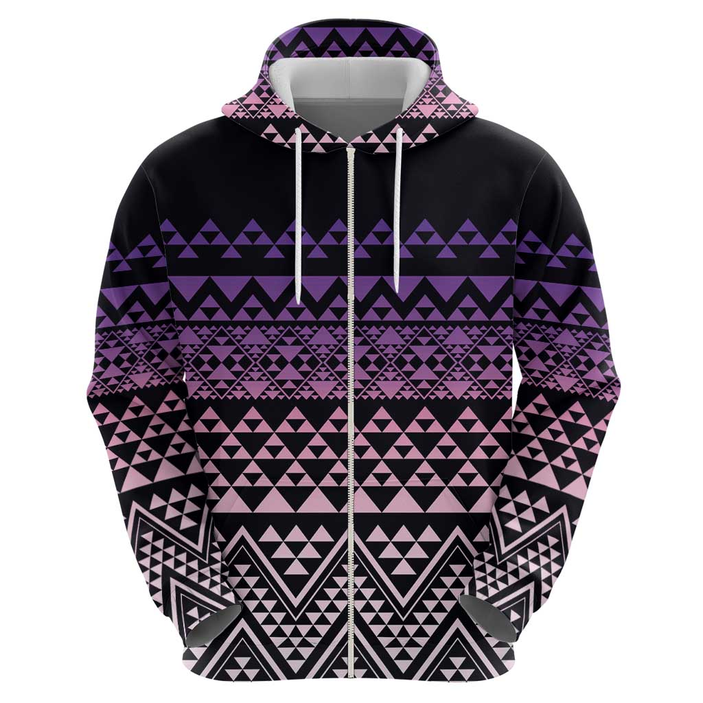 Maori Niho Taniwha Te Wheiao Hoodie Waiporoporo - Polynesian Pride