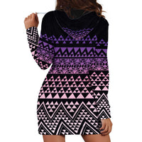 Maori Niho Taniwha Te Wheiao Hoodie Dress Waiporoporo LT7 - Polynesian Pride