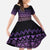 Maori Niho Taniwha Te Wheiao Kid Short Sleeve Dress Waiporoporo - Polynesian Pride
