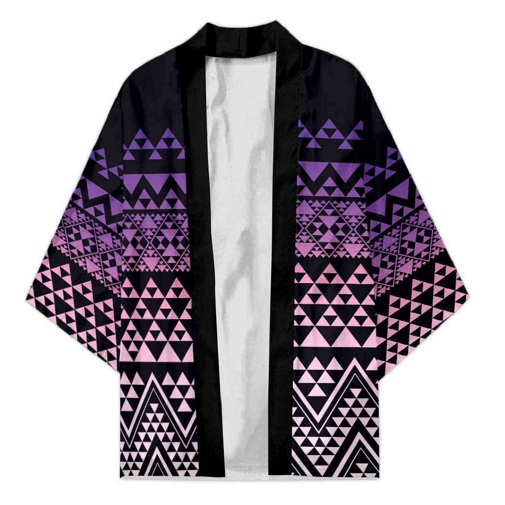 Maori Niho Taniwha Te Wheiao Kimono Waiporoporo - Polynesian Pride