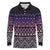 Maori Niho Taniwha Te Wheiao Long Sleeve Polo Shirt Waiporoporo - Polynesian Pride