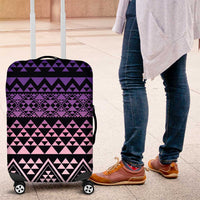 Maori Niho Taniwha Te Wheiao Luggage Cover Waiporoporo LT7 Purple - Polynesian Pride