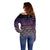 Maori Niho Taniwha Te Wheiao Off Shoulder Sweater Waiporoporo - Polynesian Pride