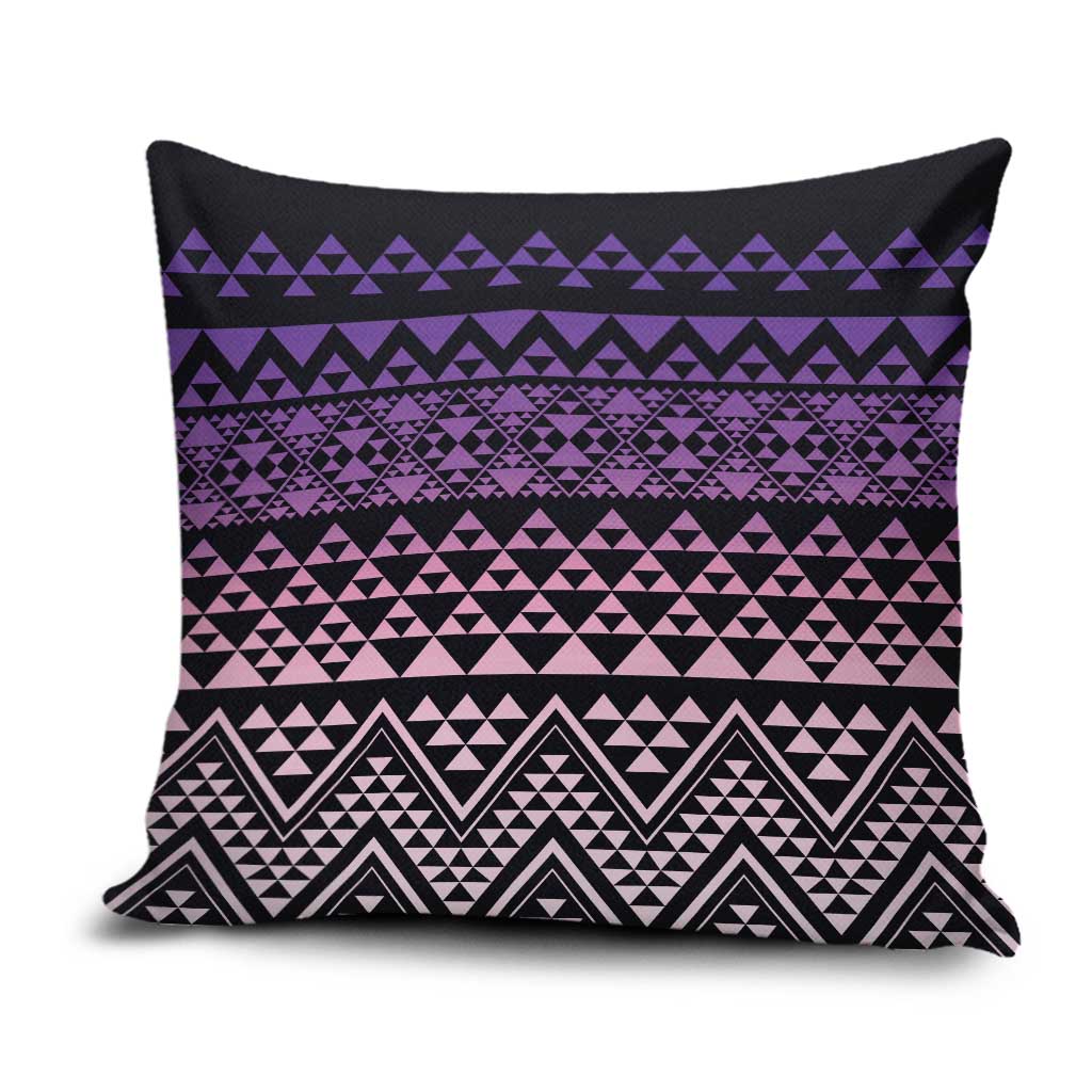 Maori Niho Taniwha Te Wheiao Pillow Cover Waiporoporo LT7 Purple - Polynesian Pride