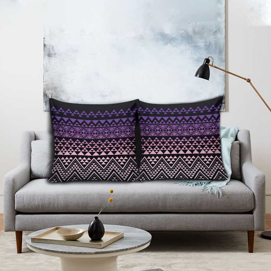 Maori Niho Taniwha Te Wheiao Pillow Cover Waiporoporo - Polynesian Pride