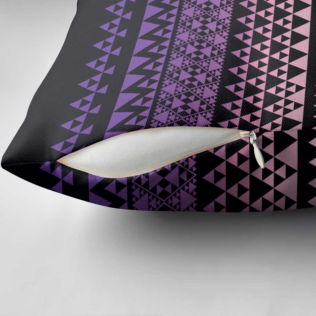 Maori Niho Taniwha Te Wheiao Pillow Cover Waiporoporo - Polynesian Pride