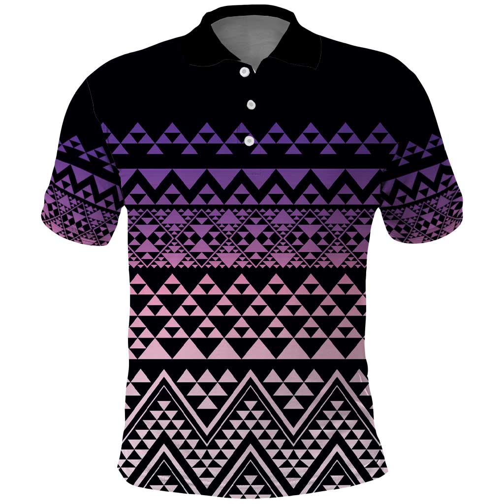 Maori Niho Taniwha Te Wheiao Polo Shirt Waiporoporo - Polynesian Pride