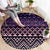 Maori Niho Taniwha Te Wheiao Round Carpet Waiporoporo - Polynesian Pride
