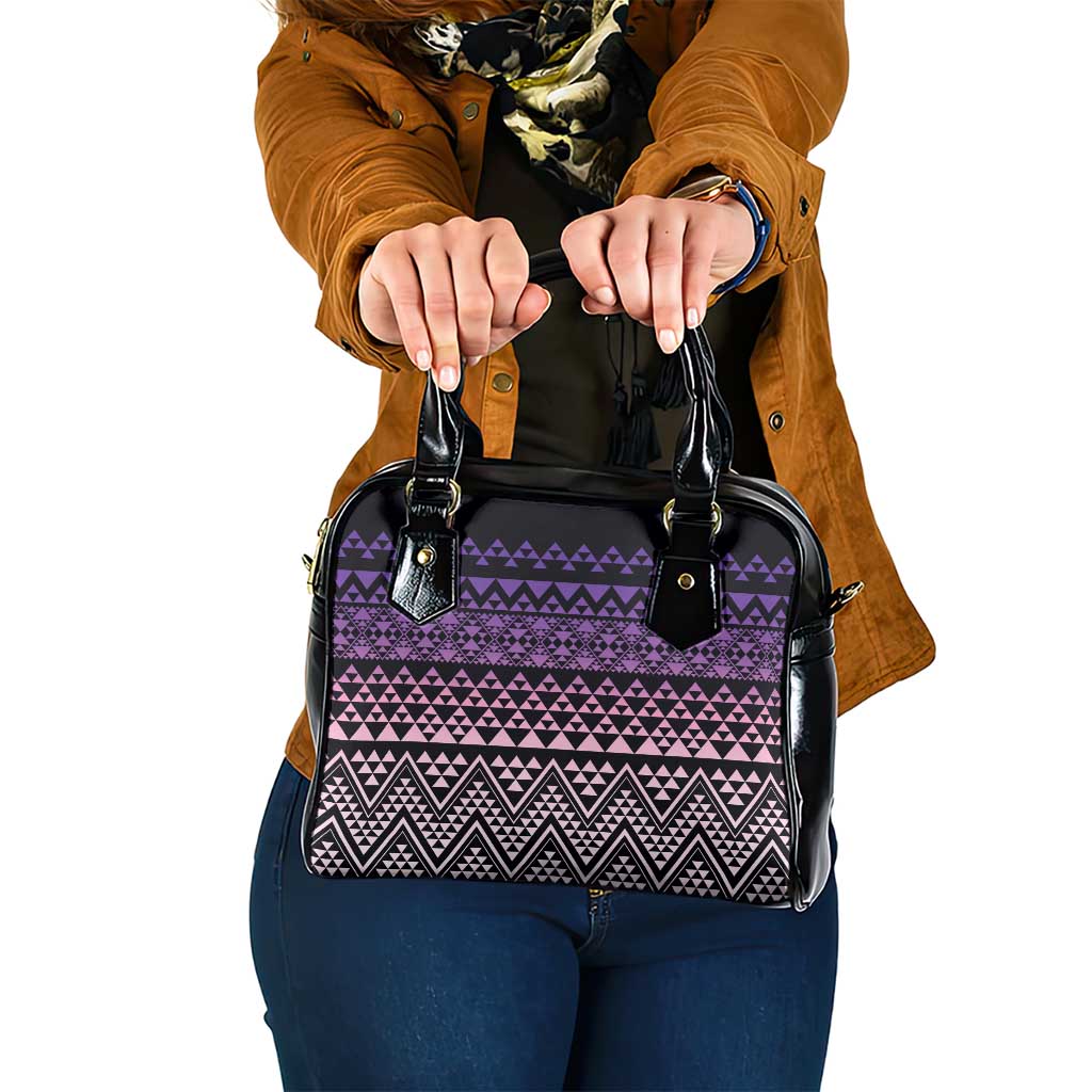 Maori Niho Taniwha Te Wheiao Shoulder Handbag Waiporoporo - Polynesian Pride