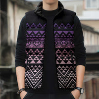 Maori Niho Taniwha Te Wheiao Sleeveless Puffer Jacket Waiporoporo - Polynesian Pride
