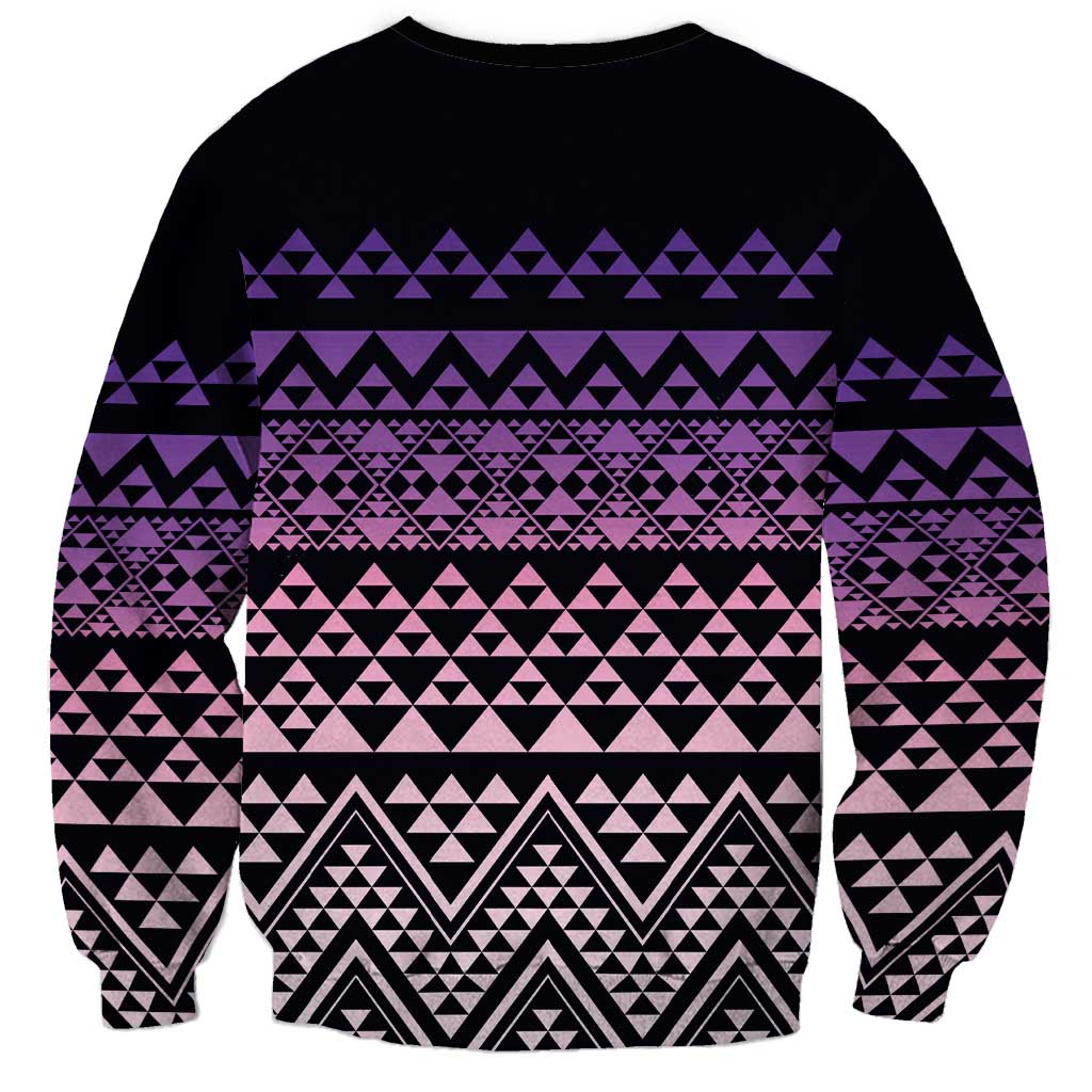 Maori Niho Taniwha Te Wheiao Sweatshirt Waiporoporo - Polynesian Pride