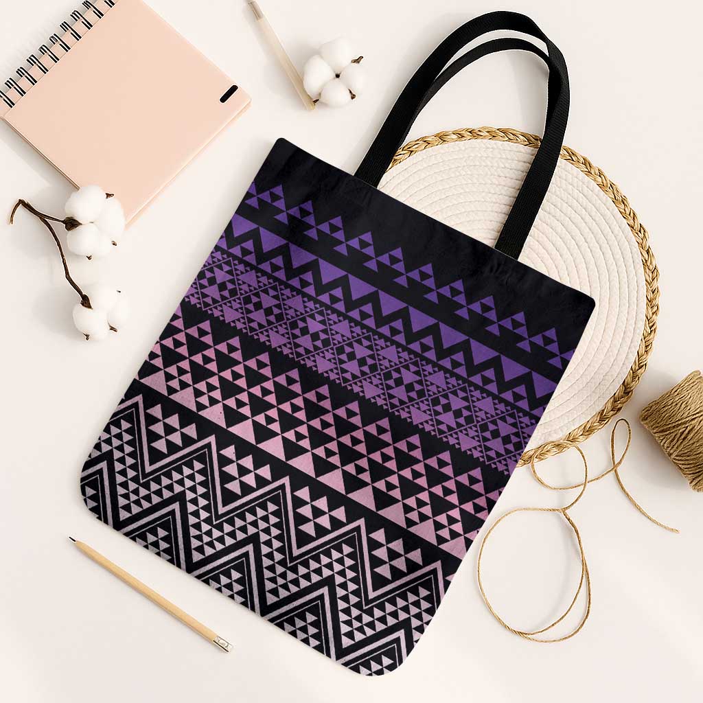 Maori Niho Taniwha Te Wheiao Tote Bag Waiporoporo - Polynesian Pride