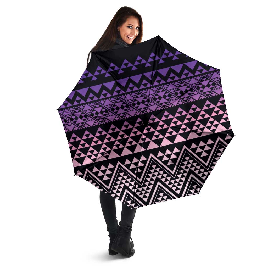 Maori Niho Taniwha Te Wheiao Umbrella Waiporoporo - Polynesian Pride
