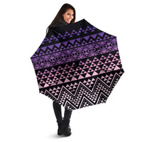 Maori Niho Taniwha Te Wheiao Umbrella Waiporoporo - Polynesian Pride