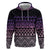 Maori Niho Taniwha Te Wheiao Zip Hoodie Waiporoporo - Polynesian Pride